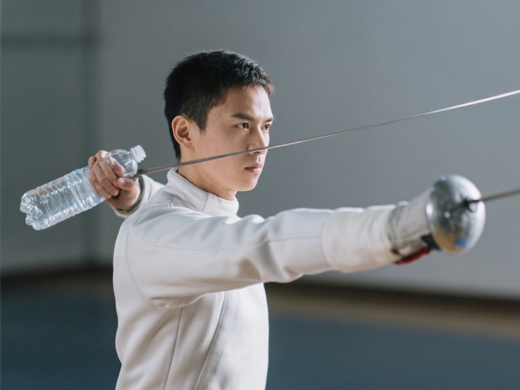 手臂协调练习：手持一个轻质物体（如矿泉水